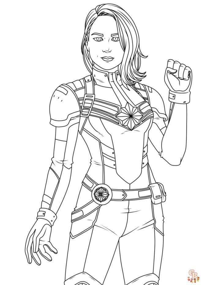 Coloriage Captain Marvel