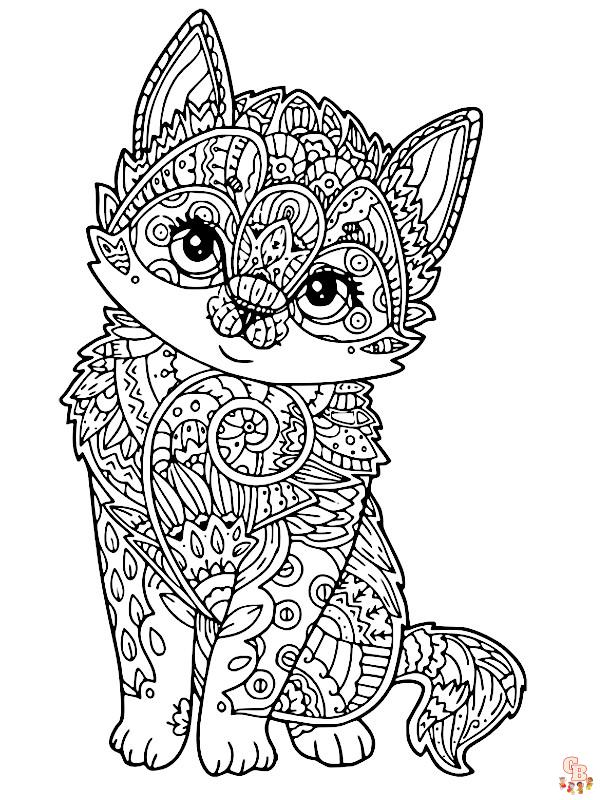 Coloriage Chat Mandala