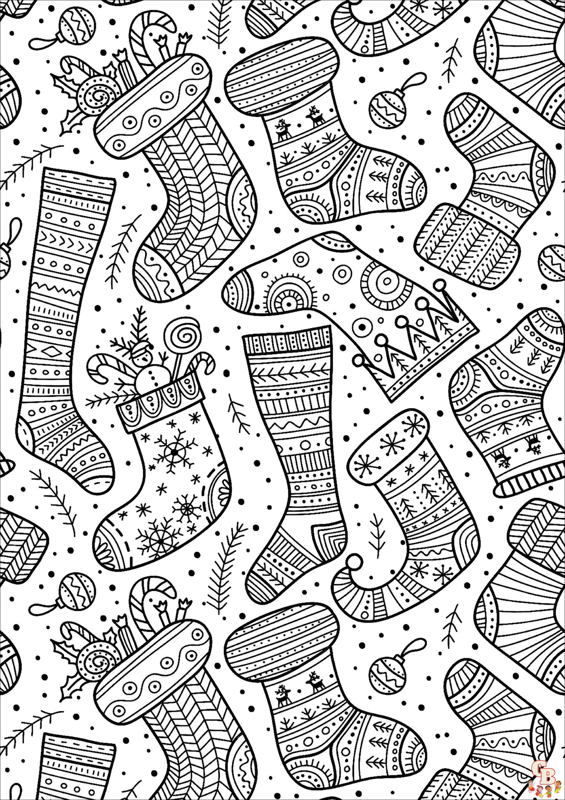 Coloriage Chaussette De Noel