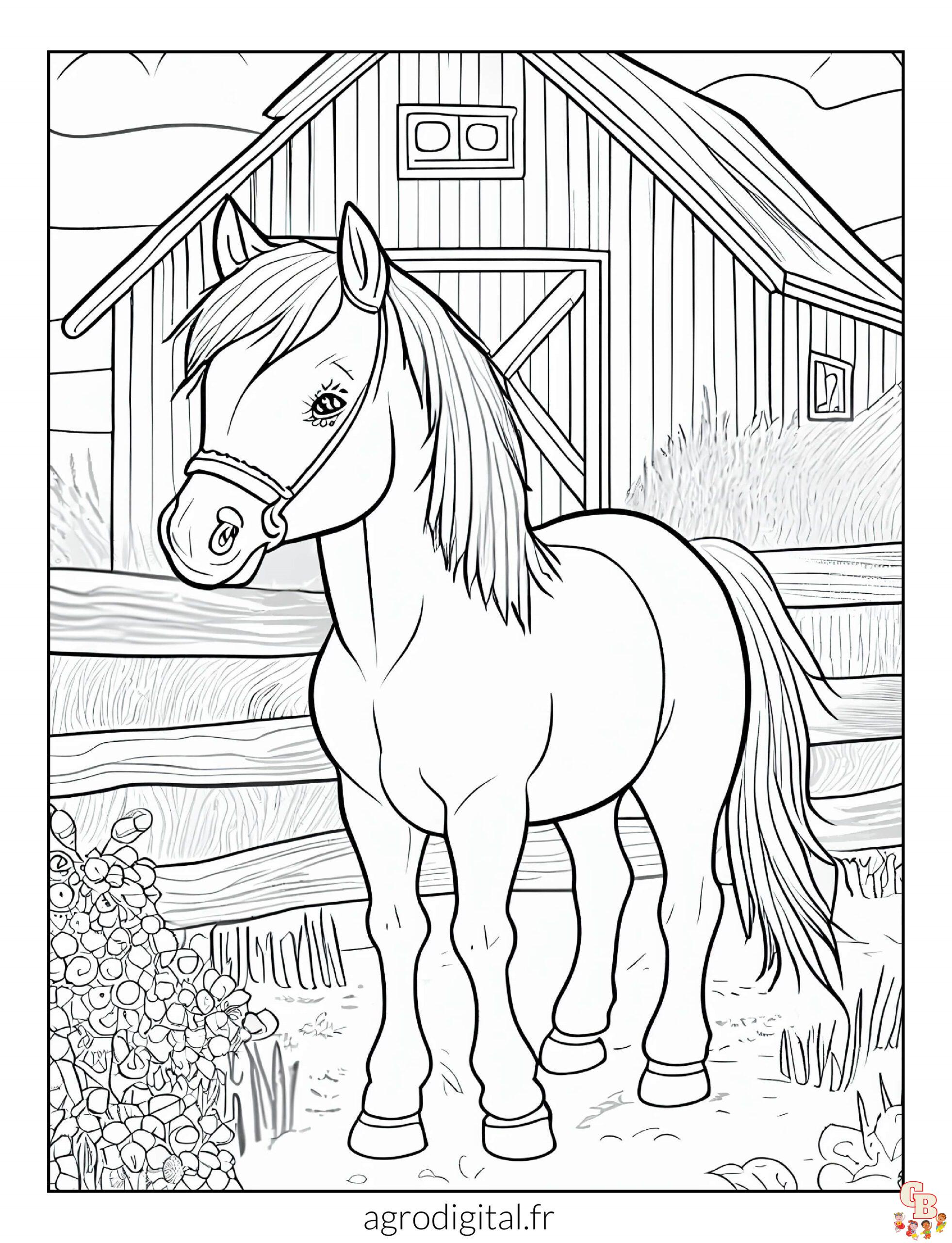 Coloriage Chevaux