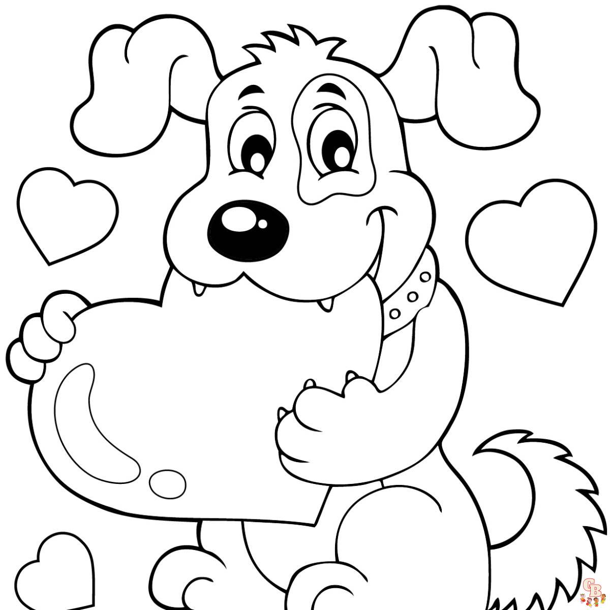 Coloriage Chiot