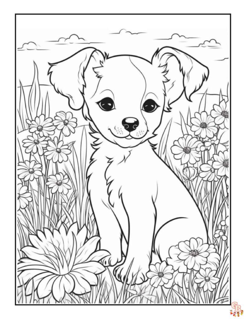 Coloriage Chiot