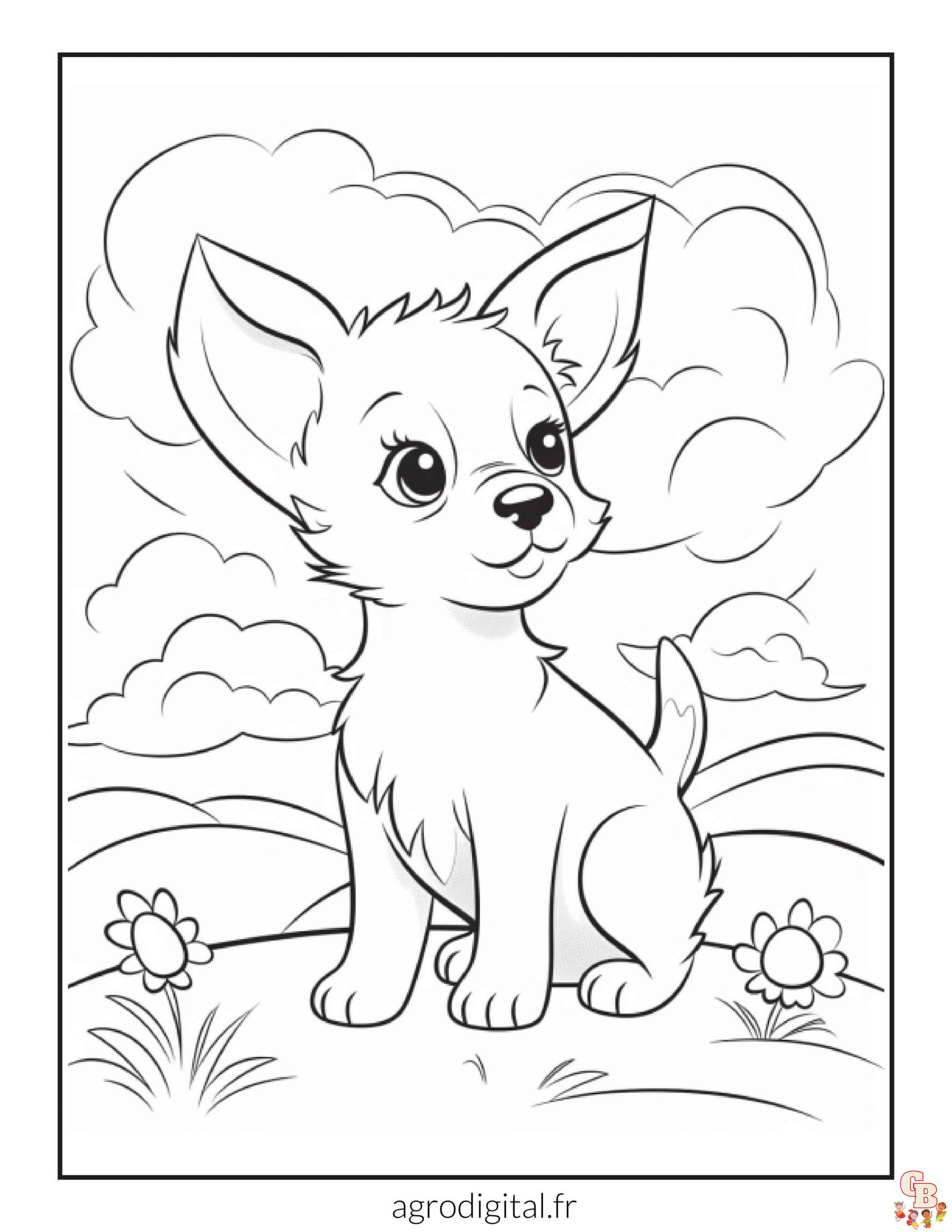 Coloriage Chiot