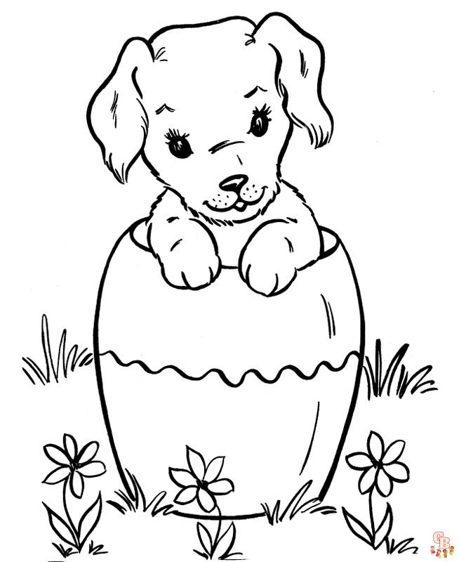 Coloriage Chiot