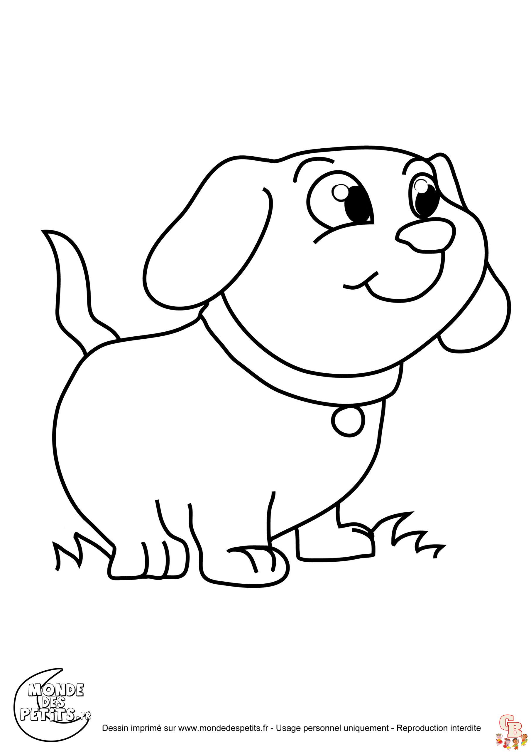 Coloriage Chiot