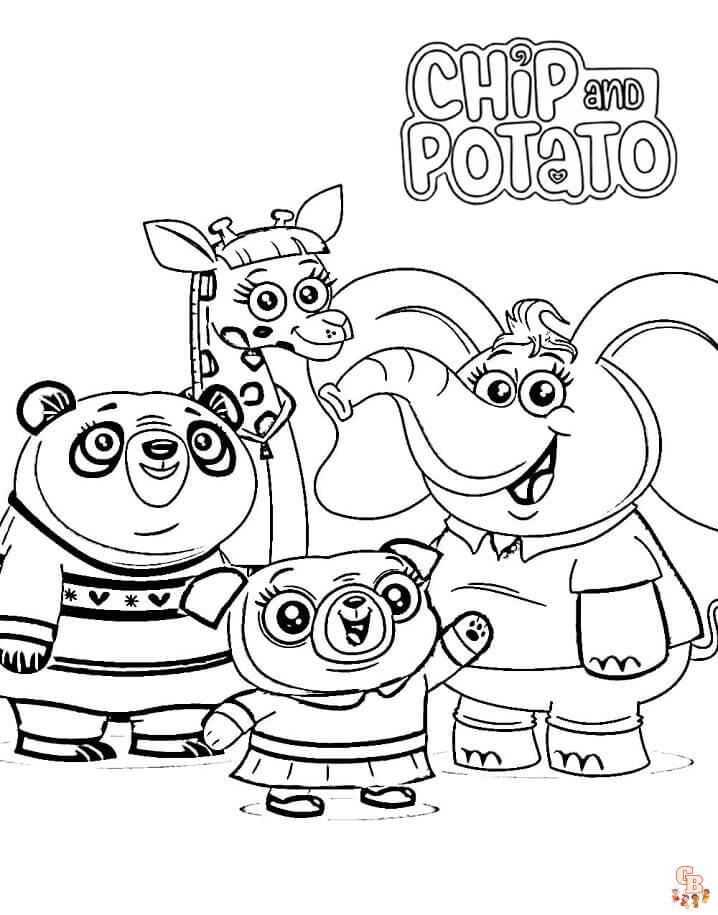 Coloriage Chip Et Patate