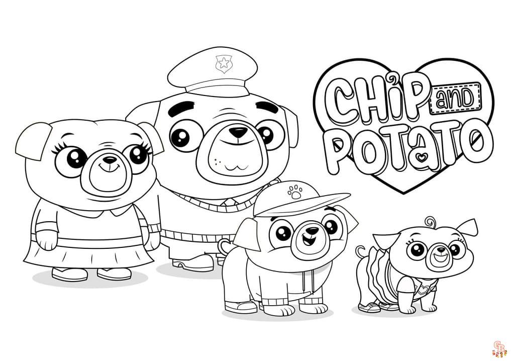 Coloriage Chip Et Patate