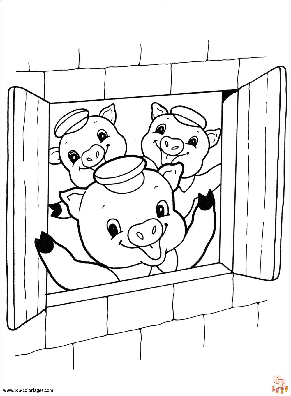 Coloriage Cochons