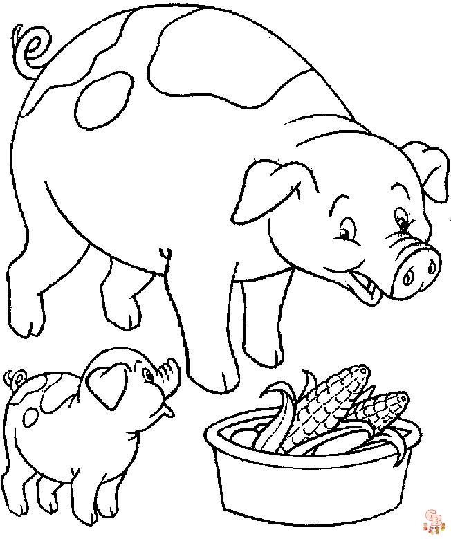 Coloriage Cochons