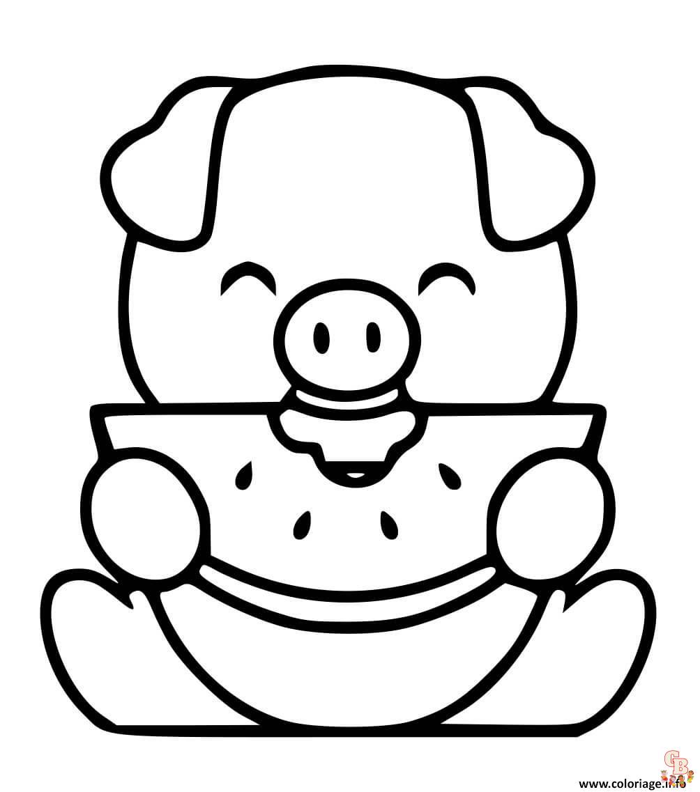 Coloriage Cochons