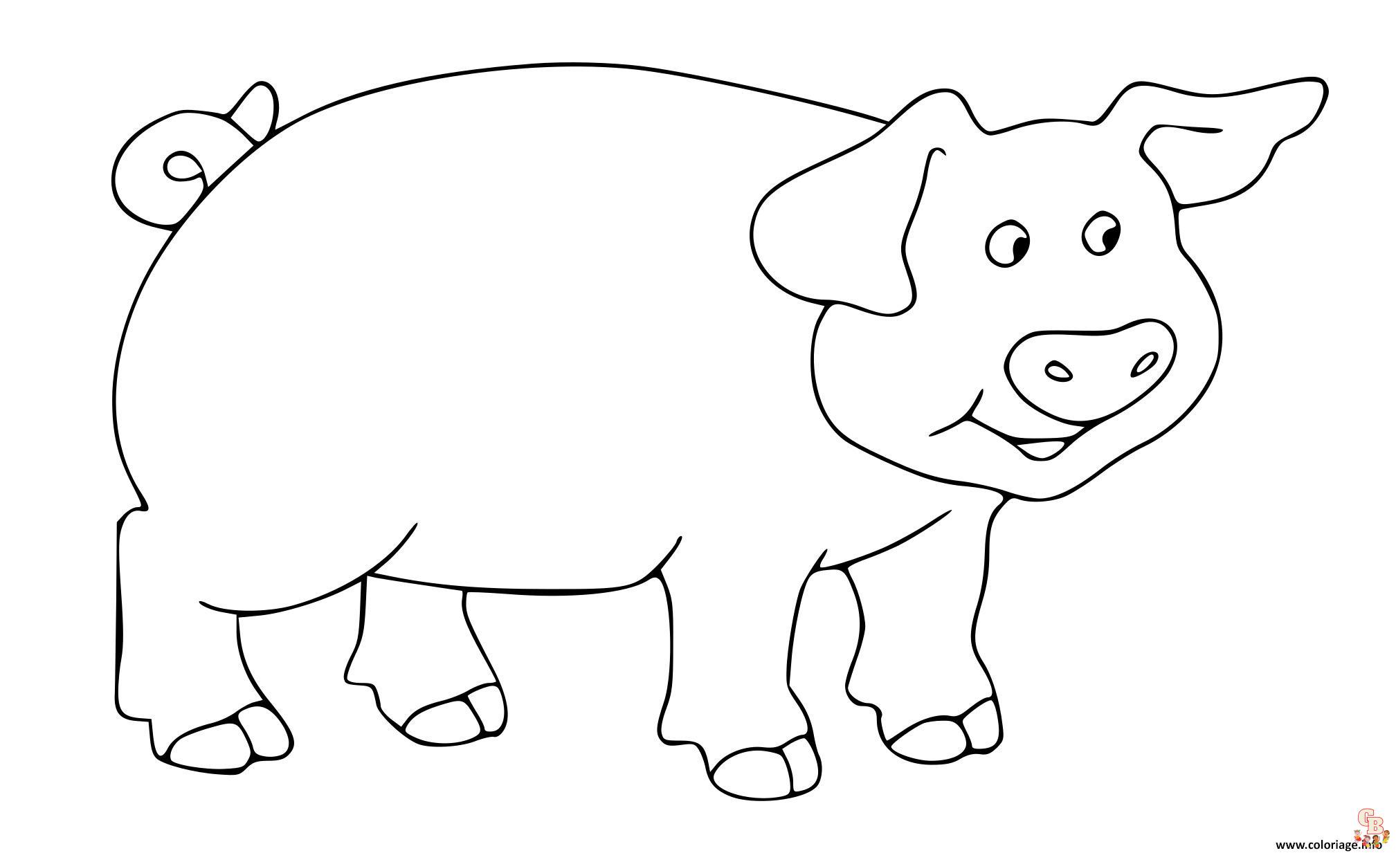 Coloriage Cochons