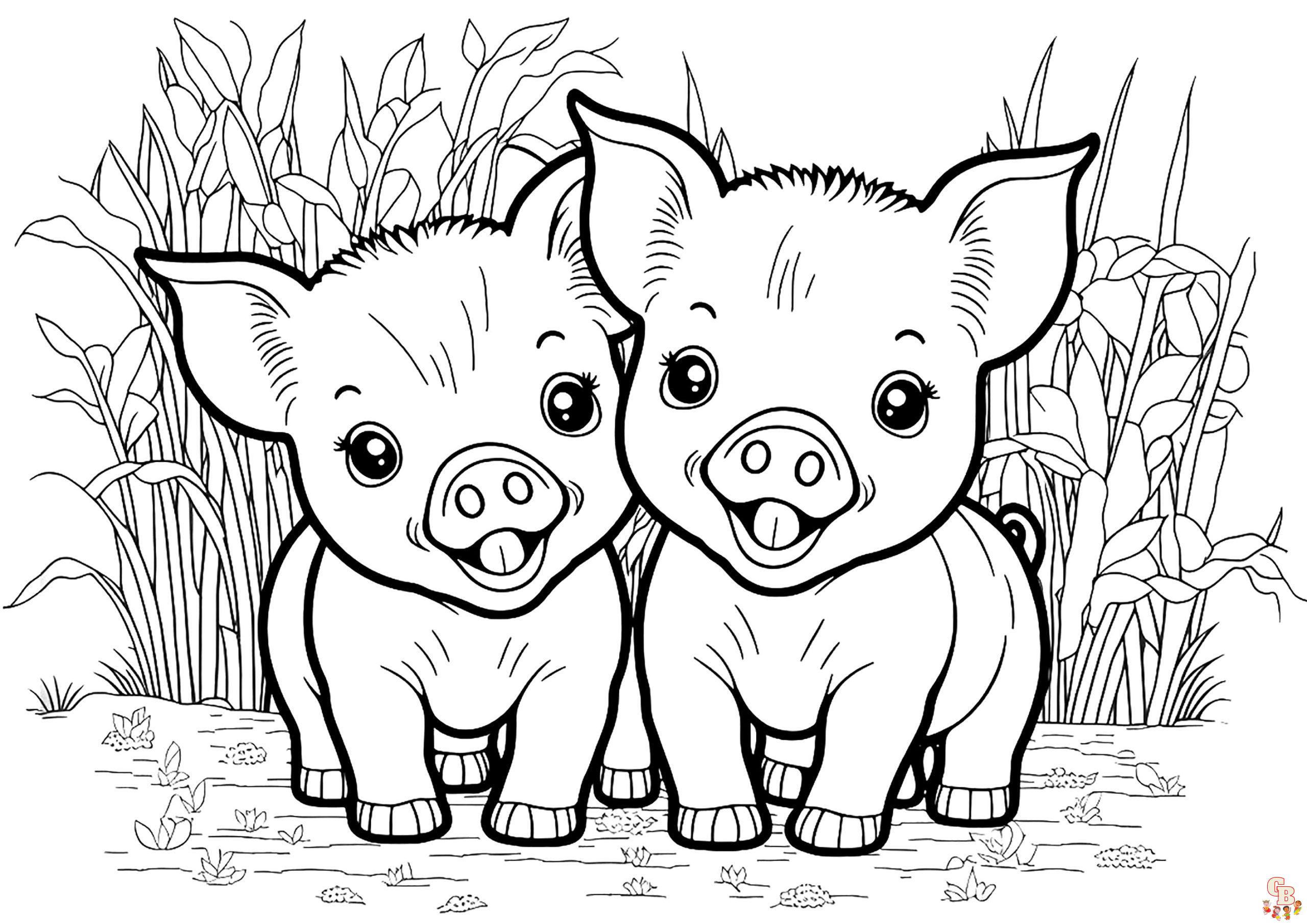 Coloriage Cochons