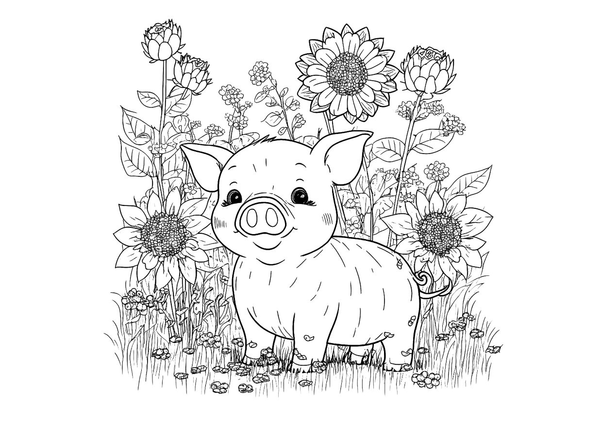 Coloriage Cochons