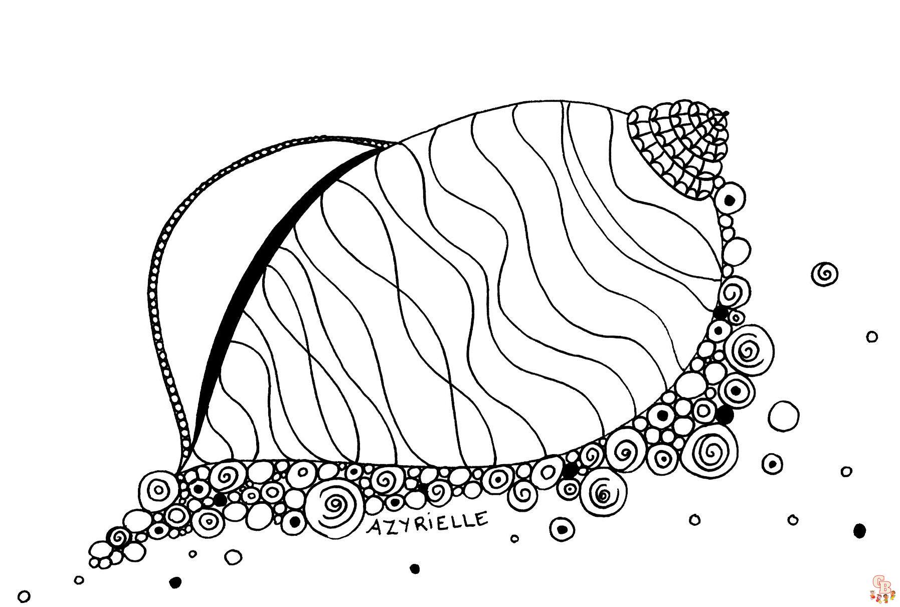 Coloriage Coquillages