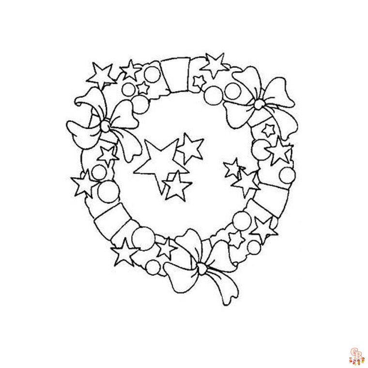 Coloriage Couronne De Noel