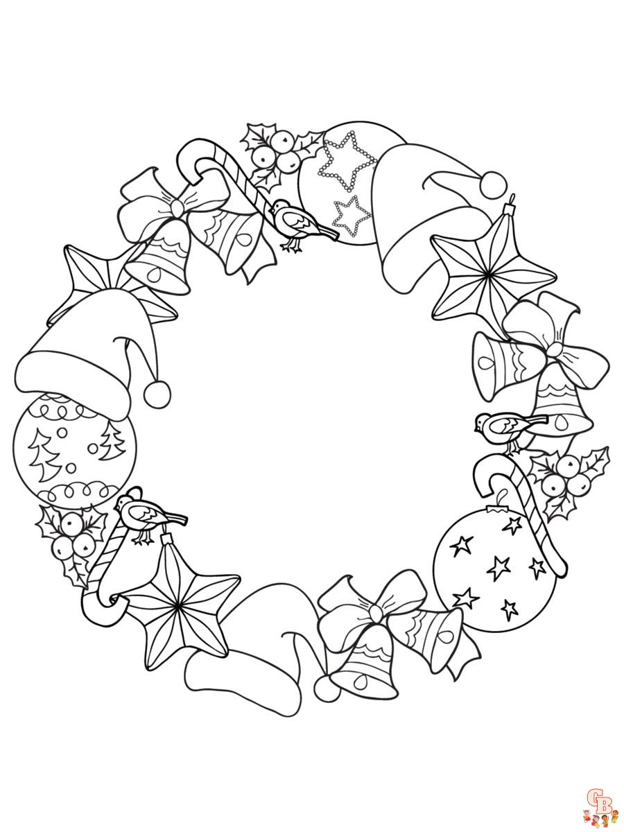 Coloriage Couronne De Noel