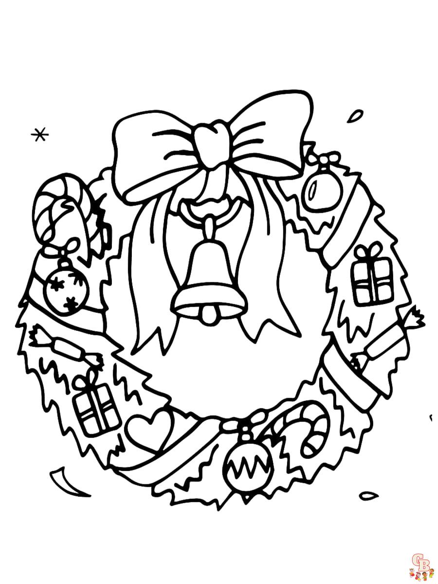 Coloriage Couronne De Noel