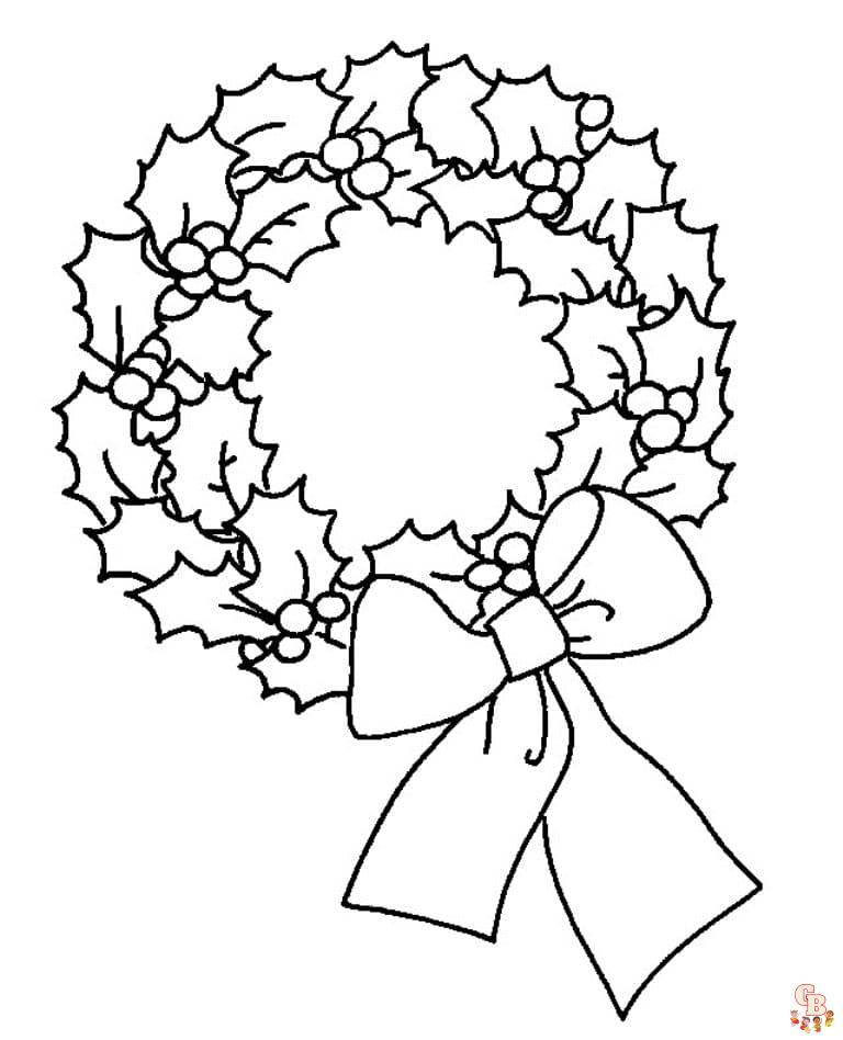 Coloriage Couronne De Noel