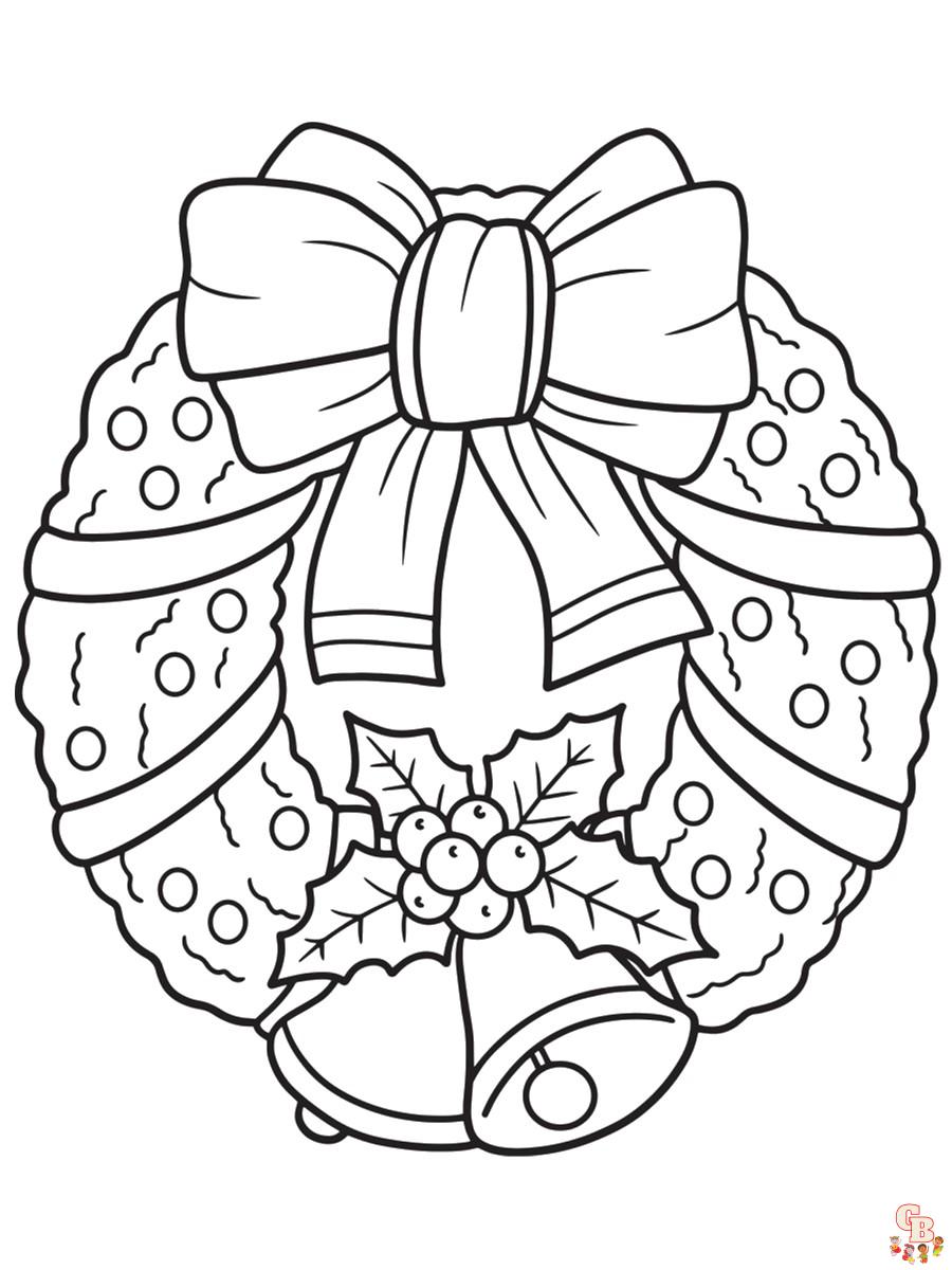 Coloriage Couronne De Noel