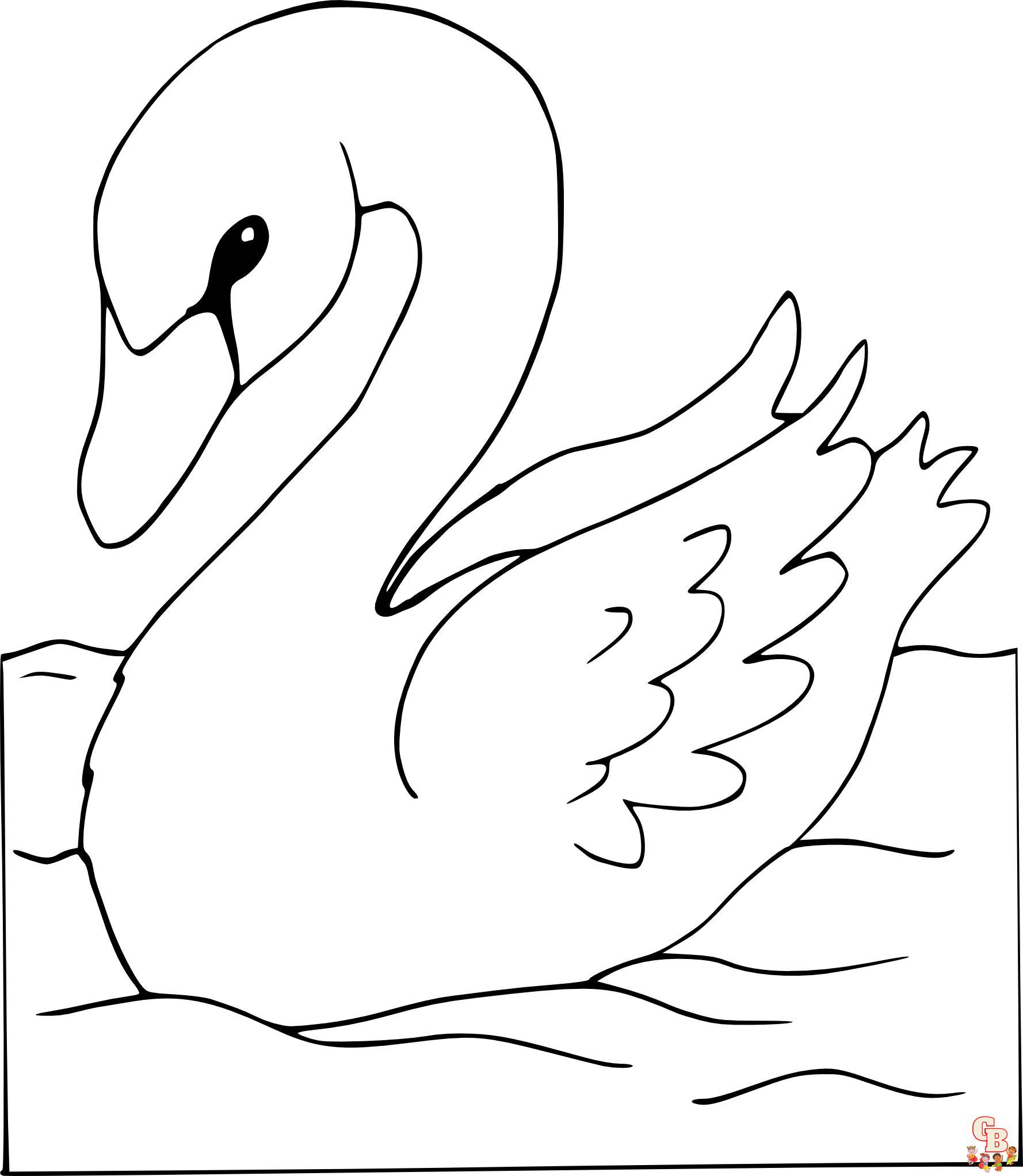 Coloriage Cygnes