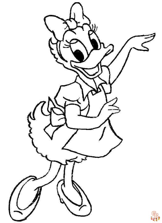 Coloriage Daisy Duck