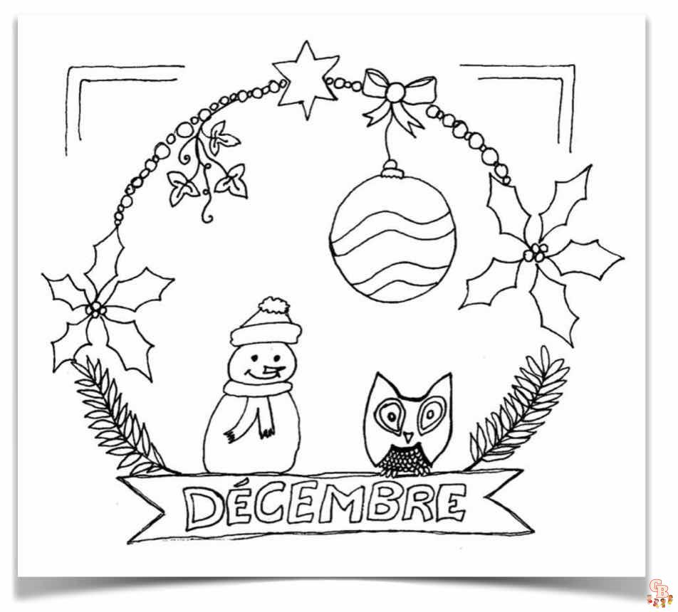 Coloriage Decembre