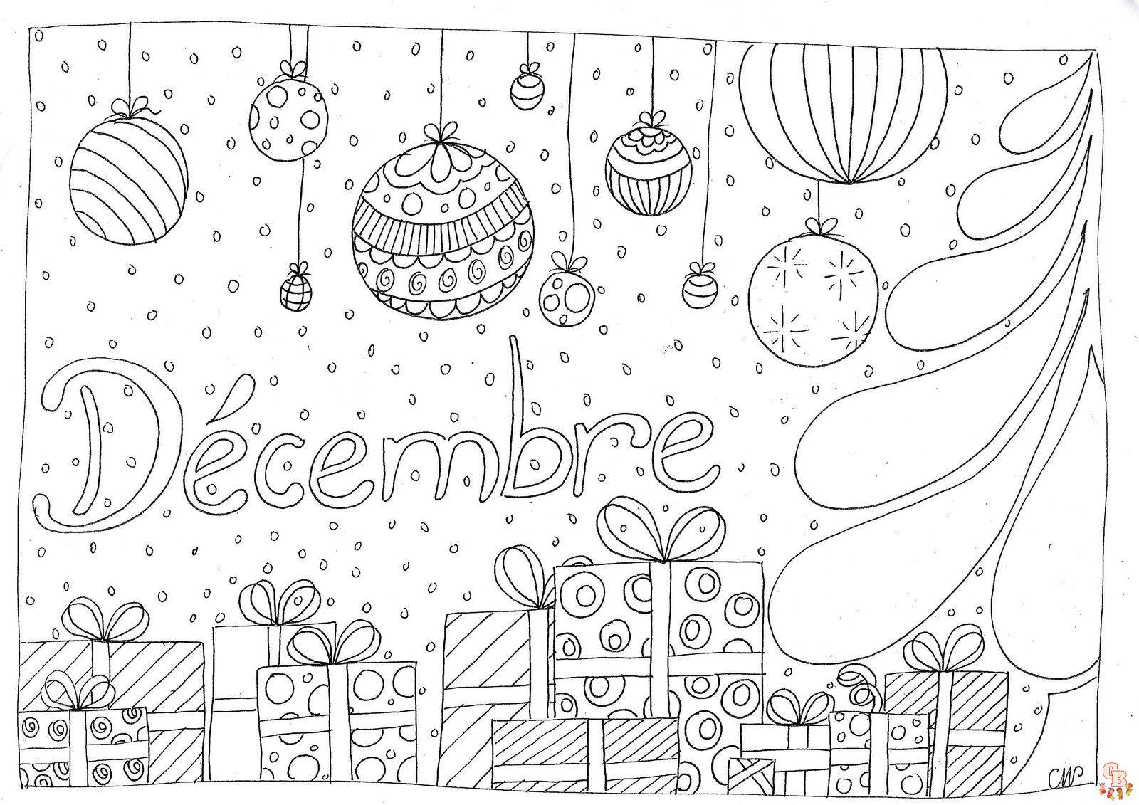 Coloriage Decembre