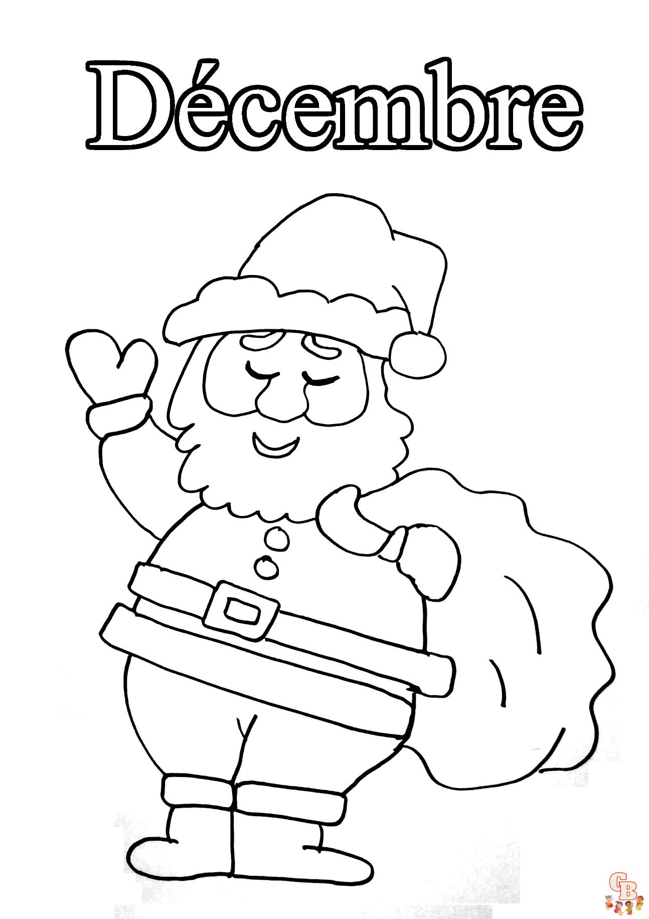 Coloriage Decembre