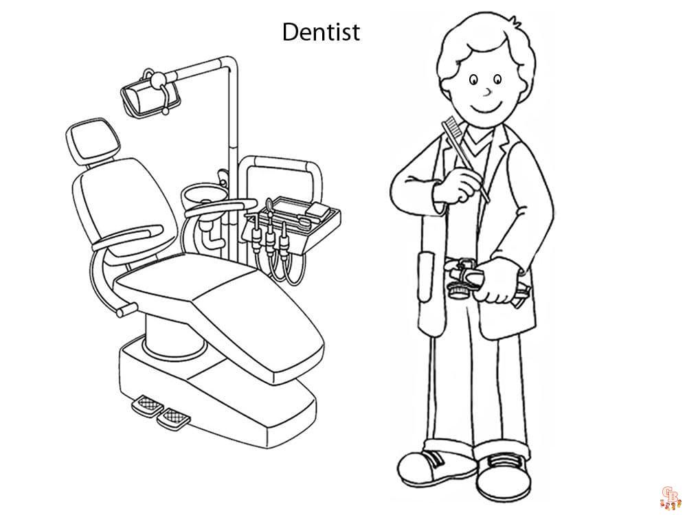 Coloriage Dentiste