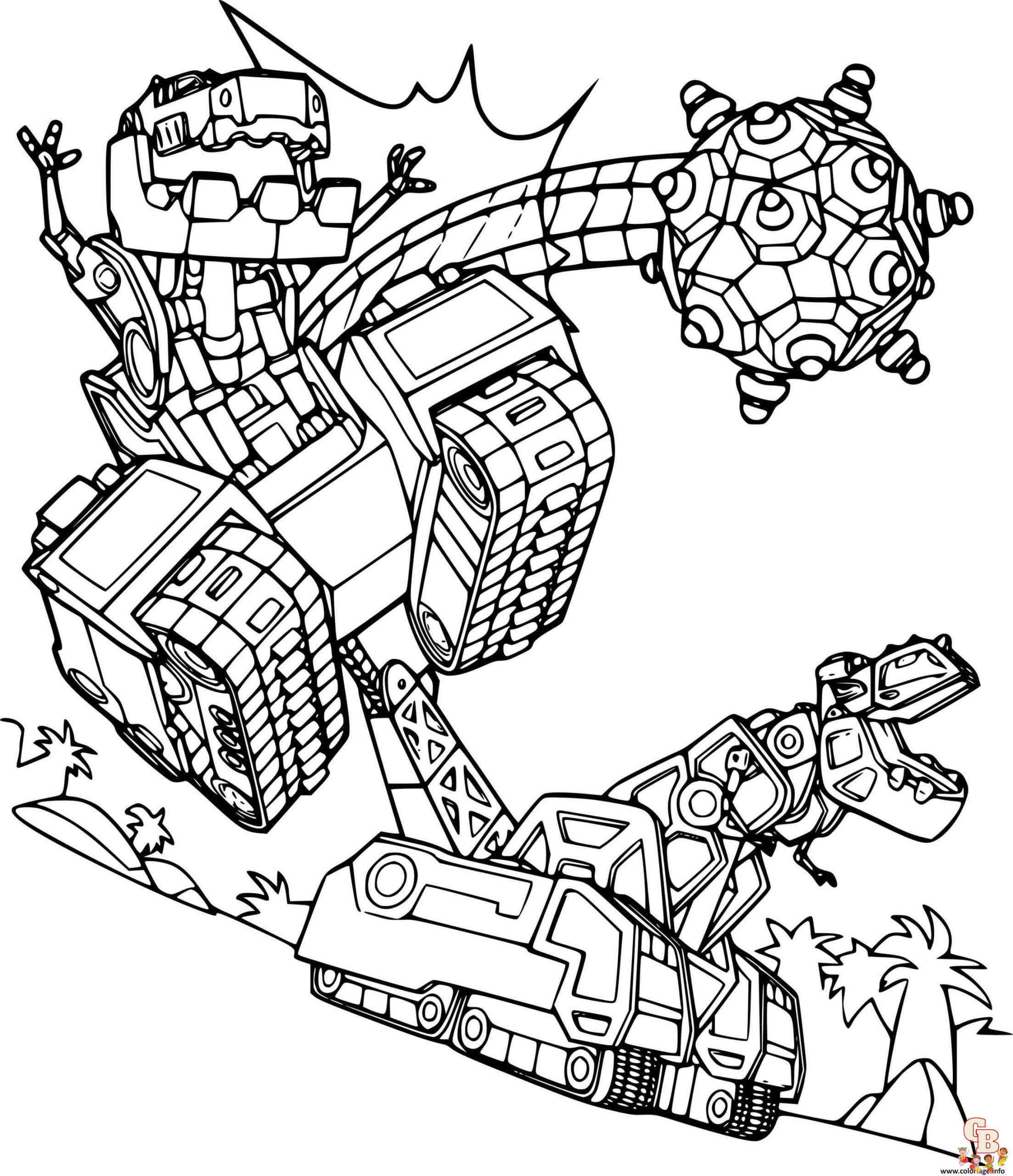 Coloriage Dinotrux