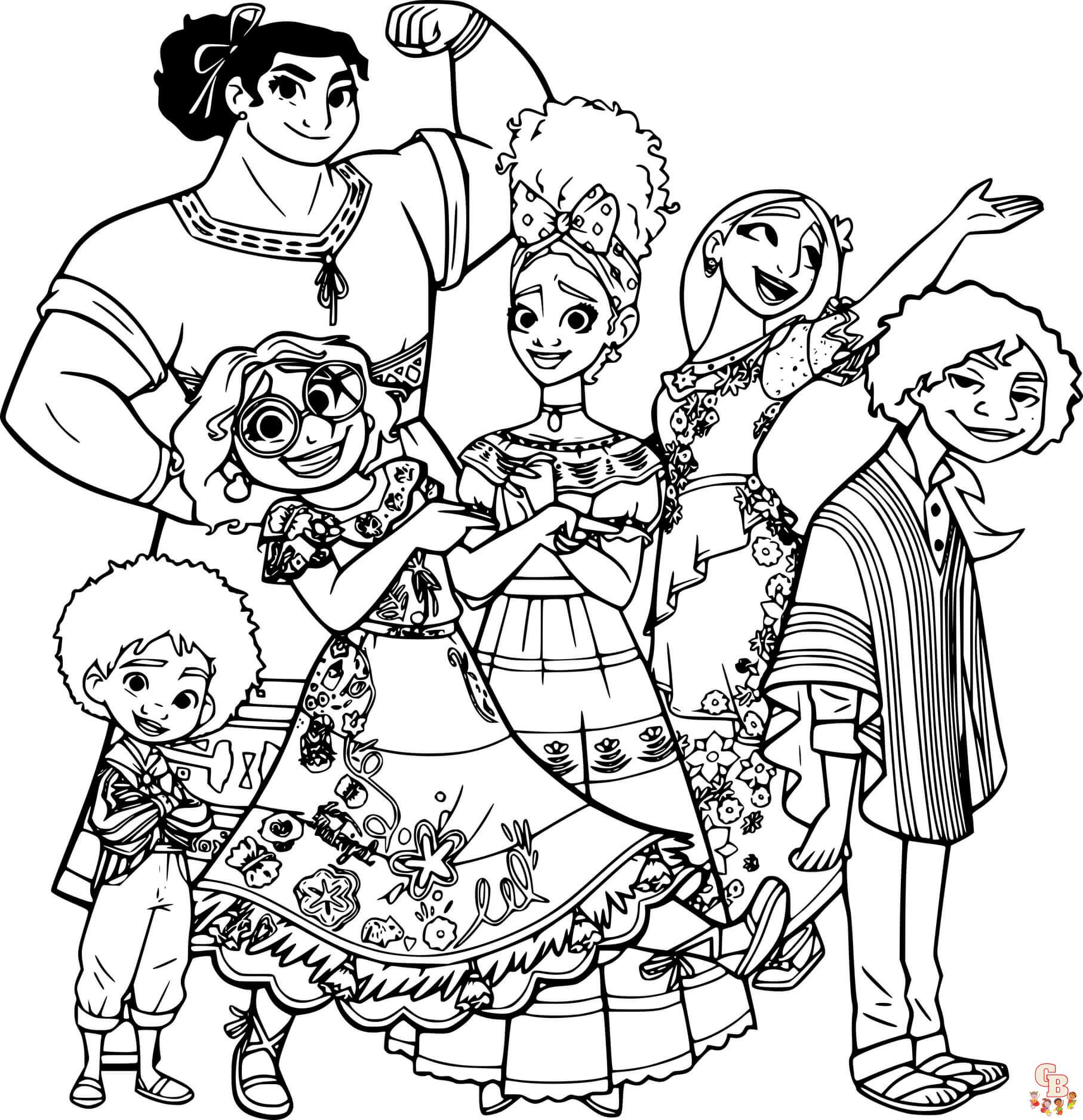 Coloriage Famille