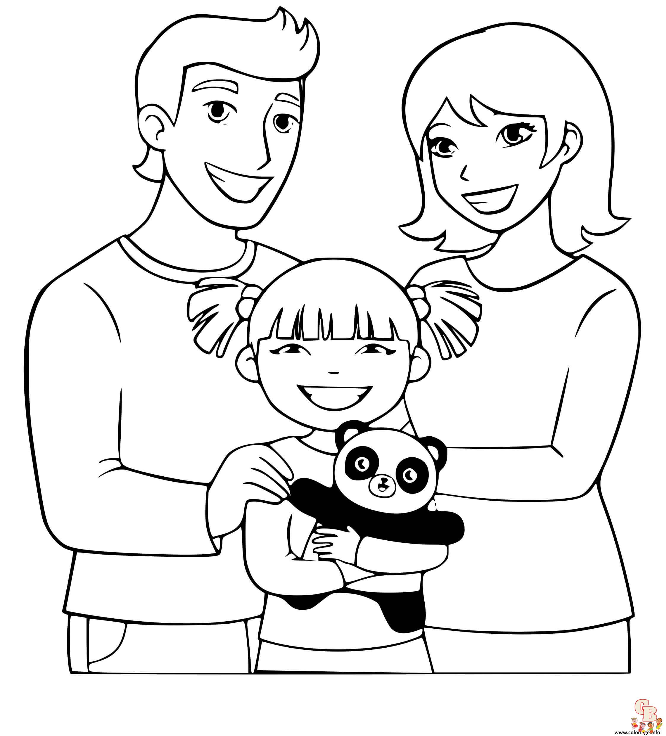 Coloriage Famille