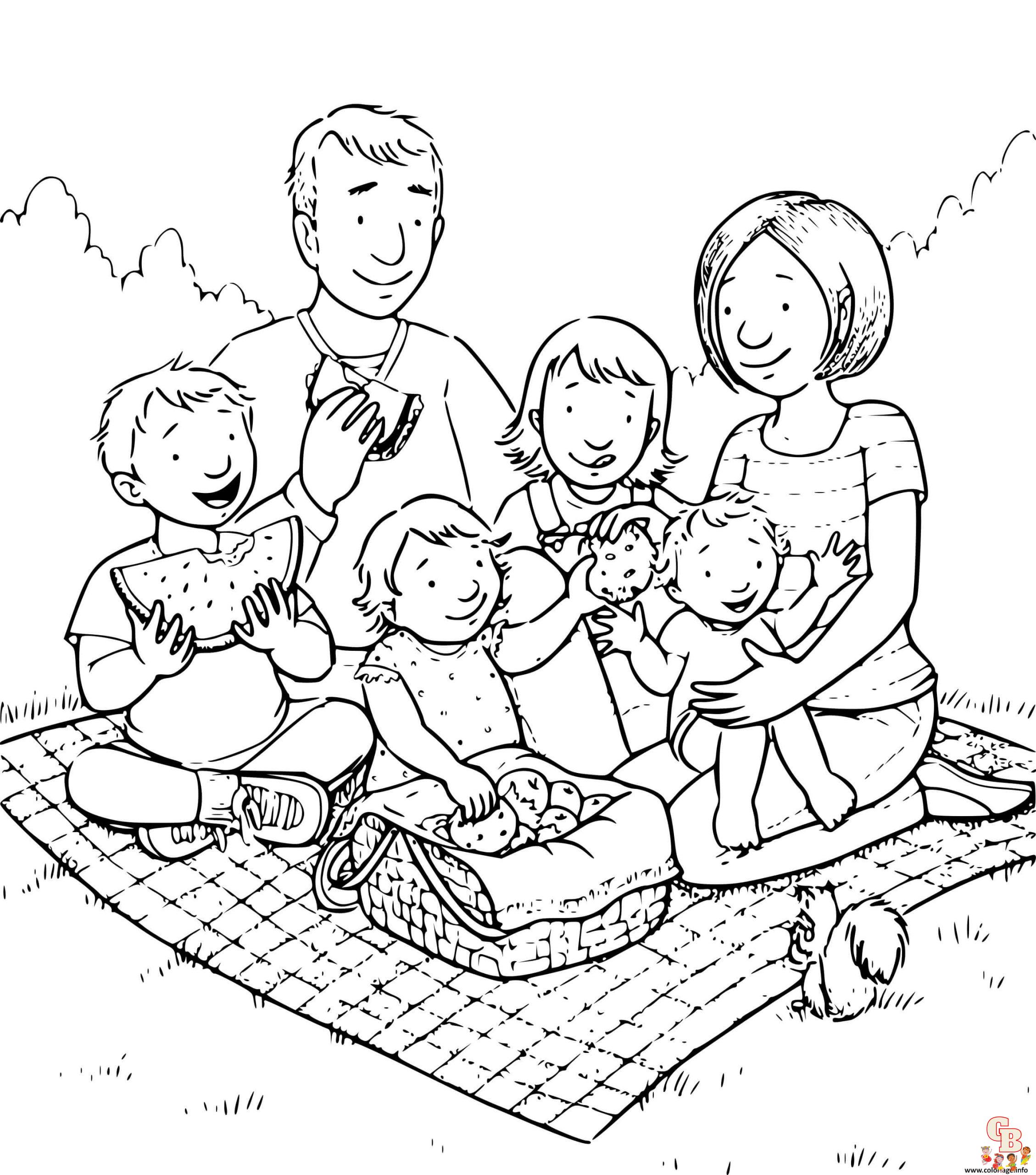 Coloriage Famille