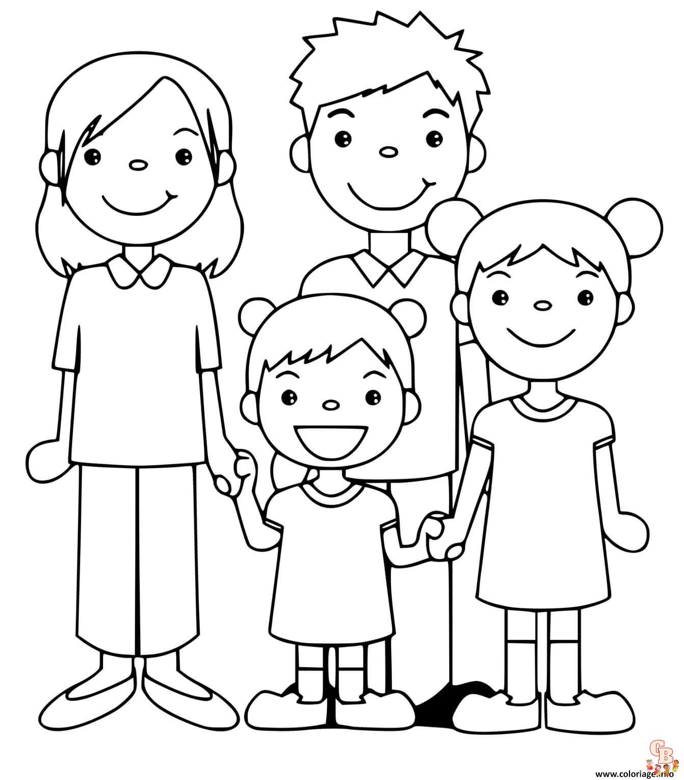 Coloriage Famille