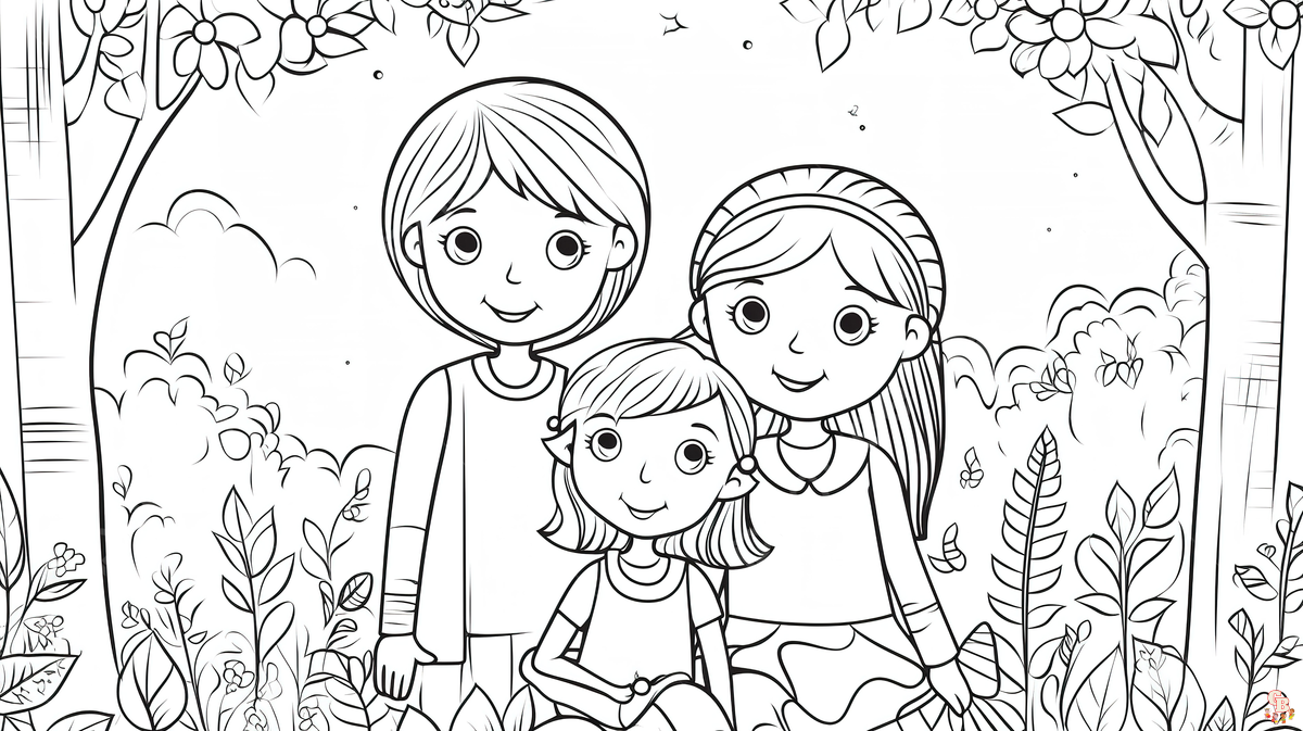 Coloriage Famille