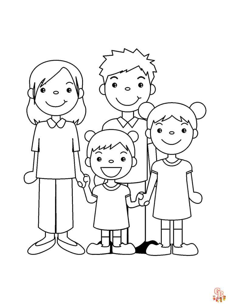 Coloriage Famille