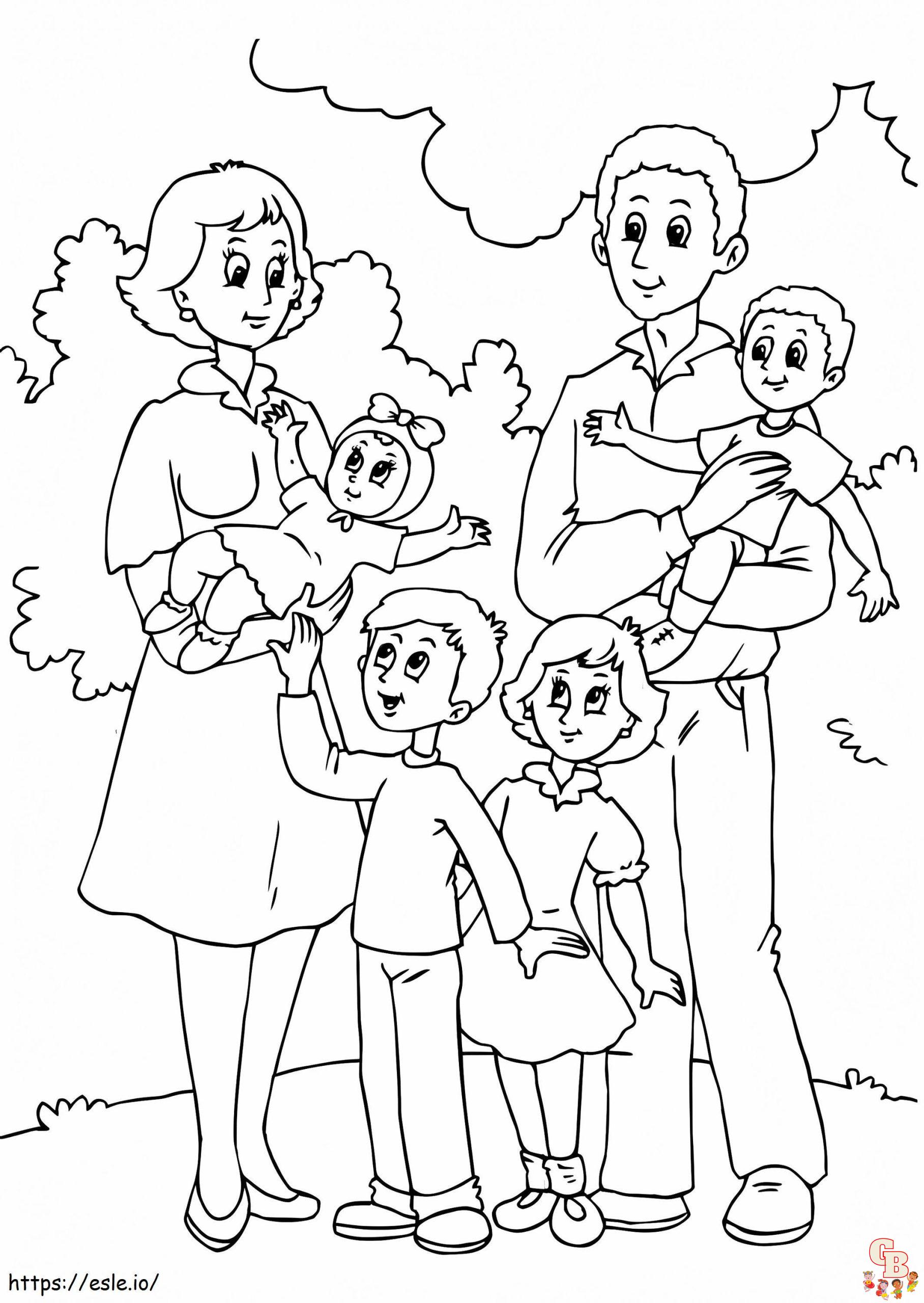 Coloriage Famille