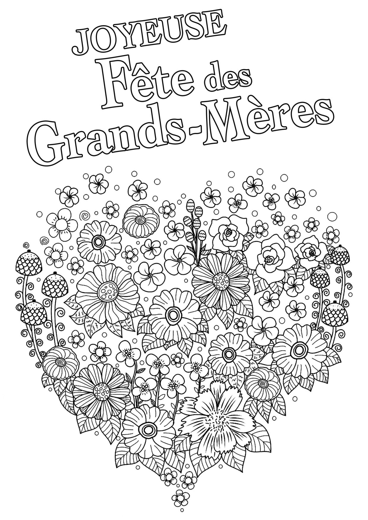 Coloriage Fete Des Grands meres Mamies