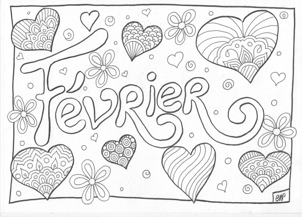 Coloriage Fevrier