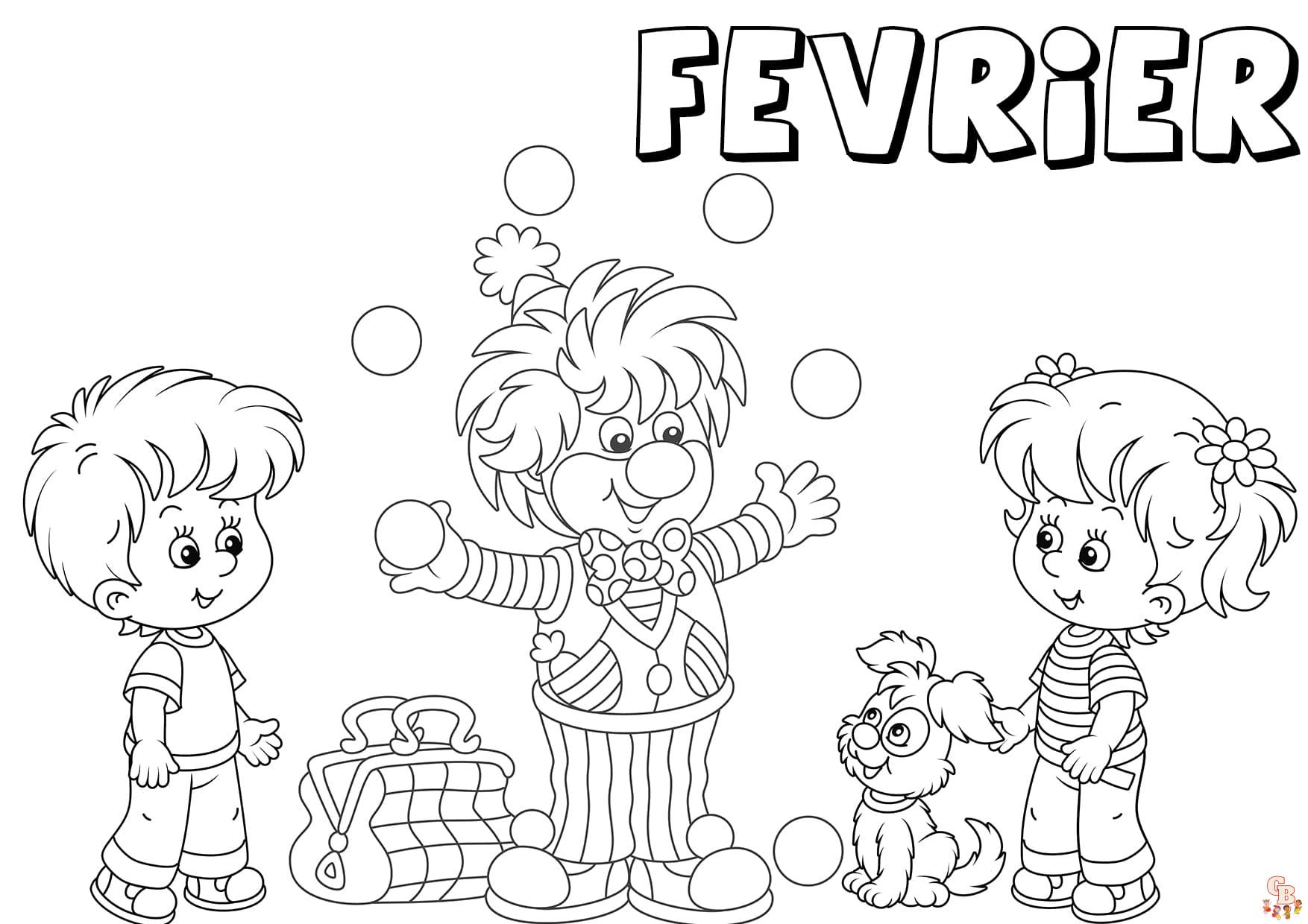 Coloriage Fevrier