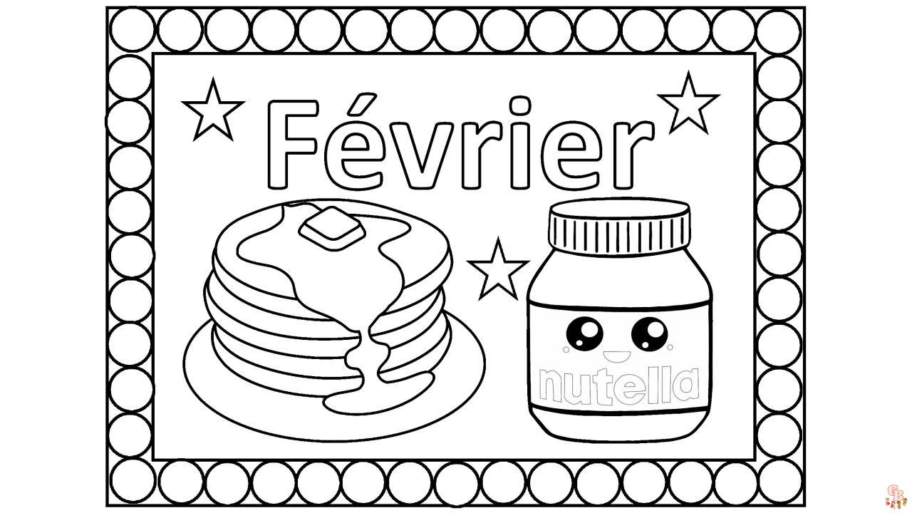 Coloriage Fevrier