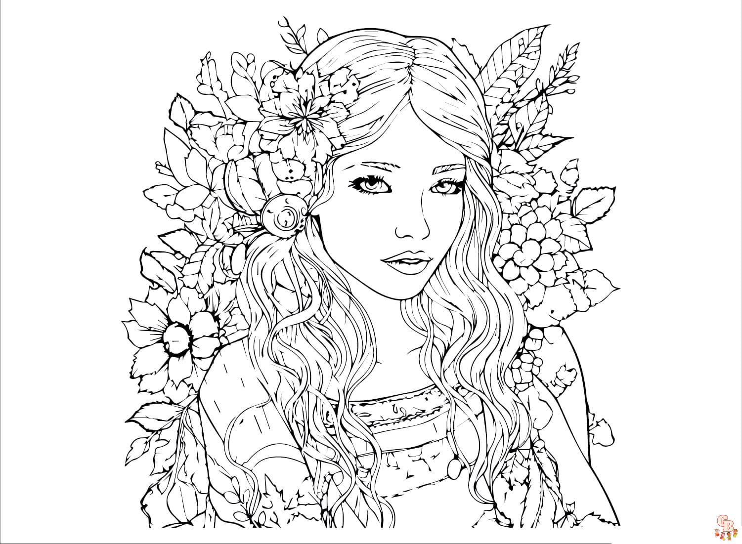 Coloriage Fille Ado