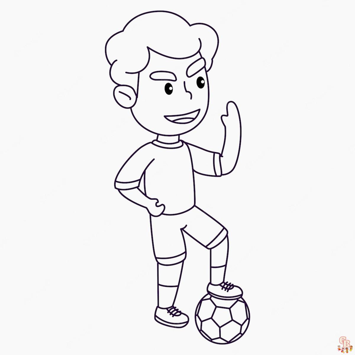 Coloriage Footballeur