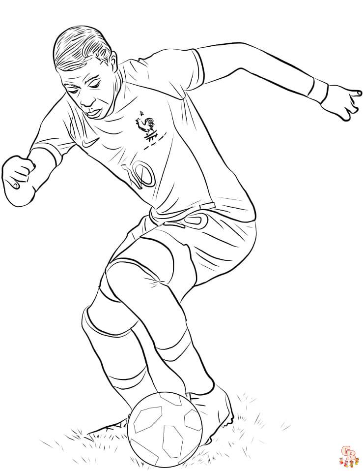 Coloriage Footballeur