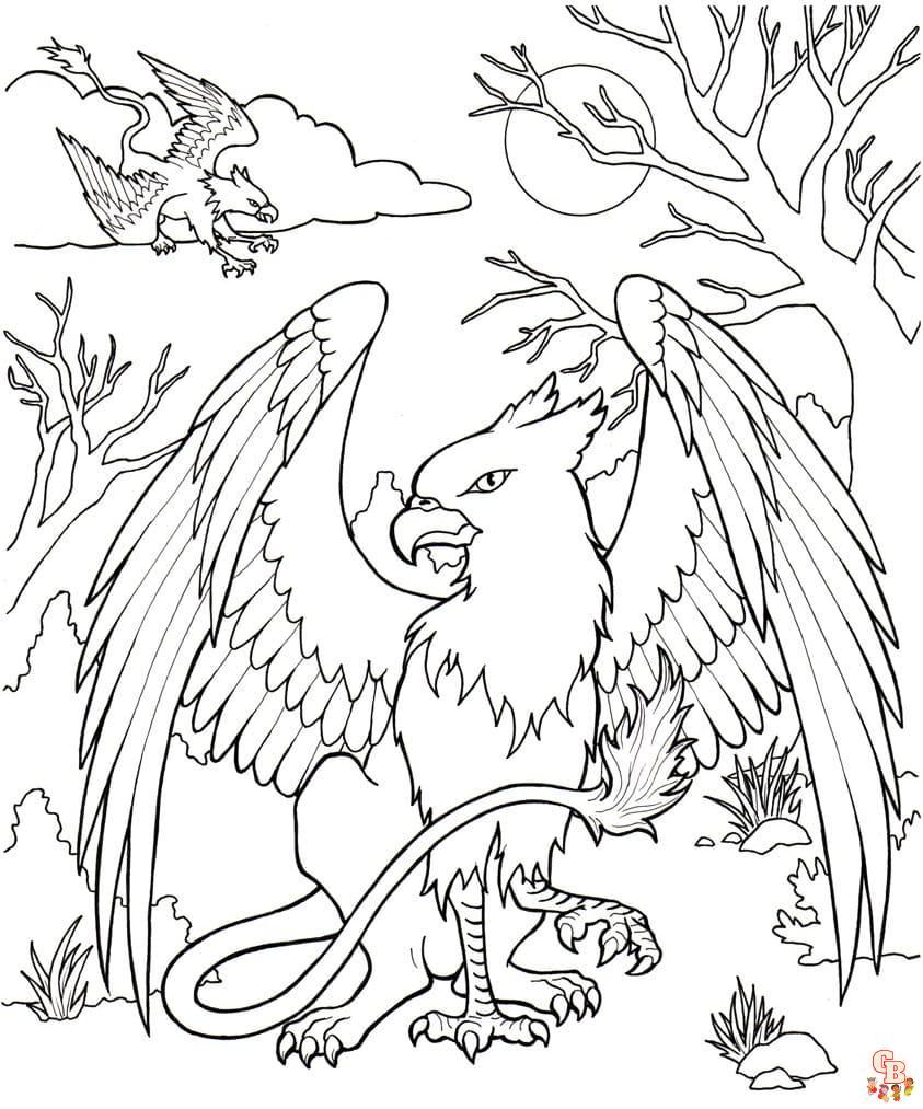 Coloriage Griffon