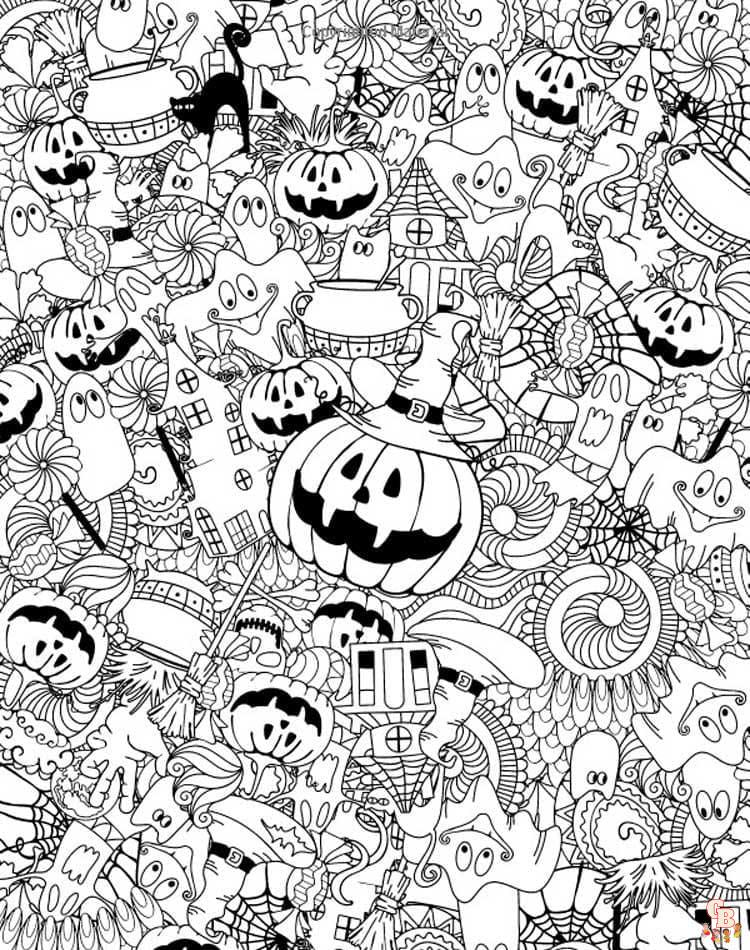 Coloriage Halloween Adulte