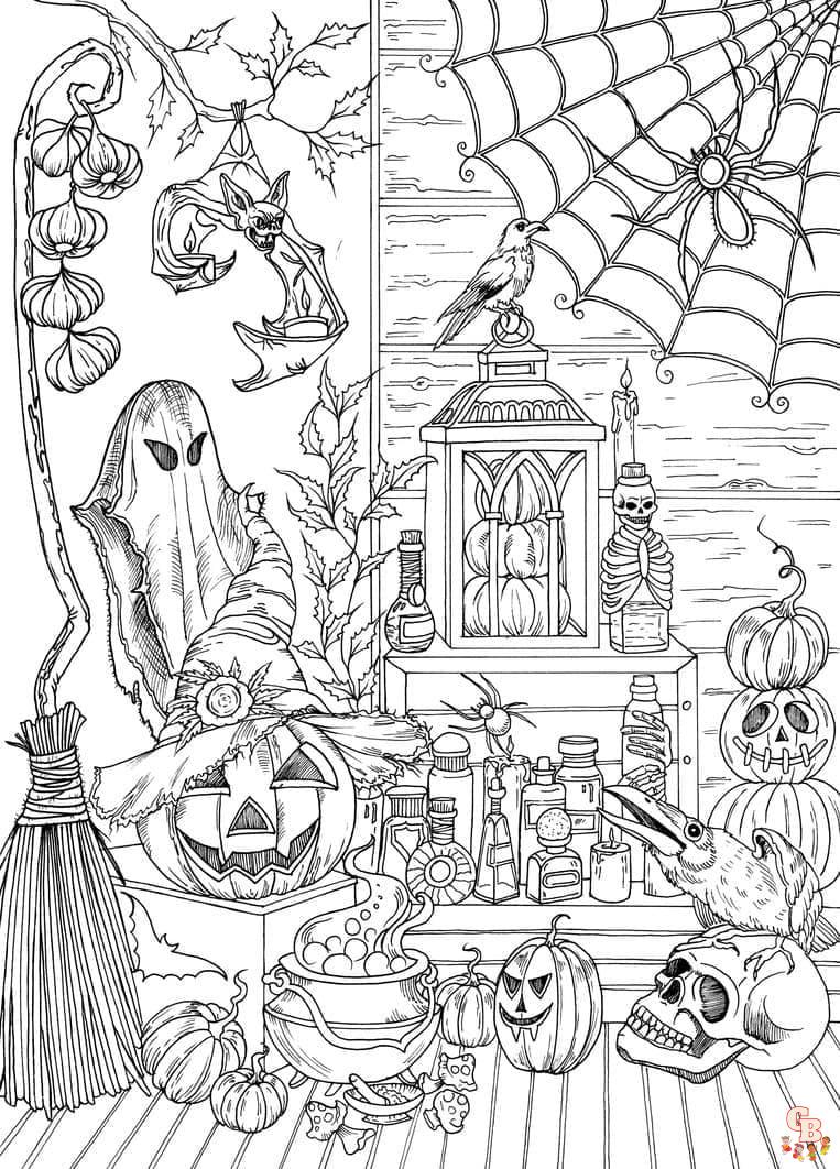 Coloriage Halloween Adulte