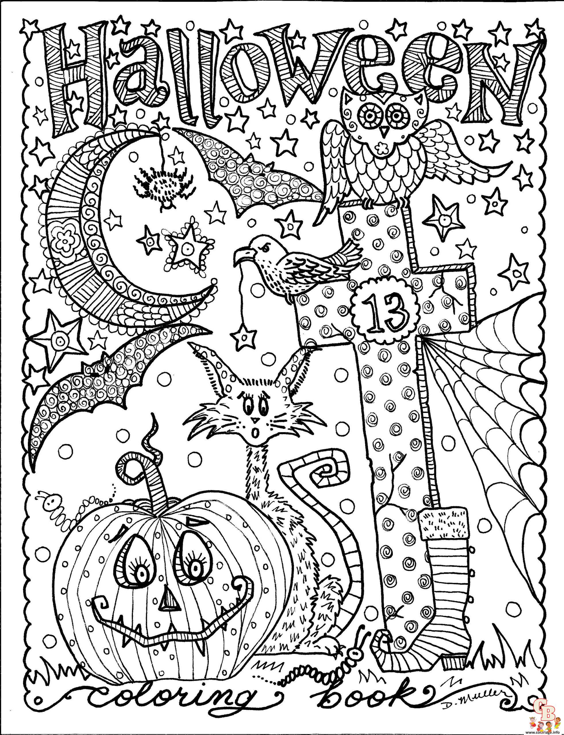 Coloriage Halloween Adulte