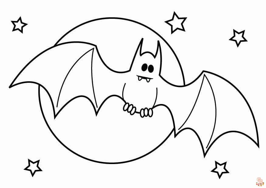 Coloriage Halloween Chauve Souris