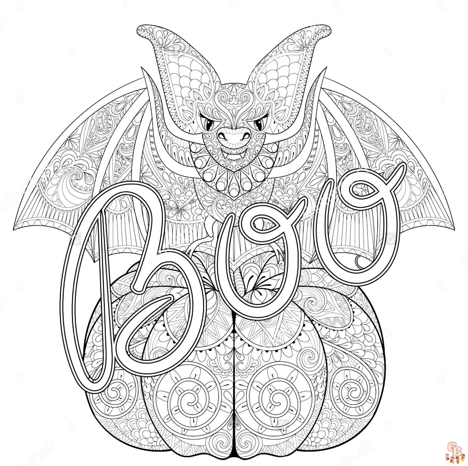 Coloriage Halloween Chauve Souris